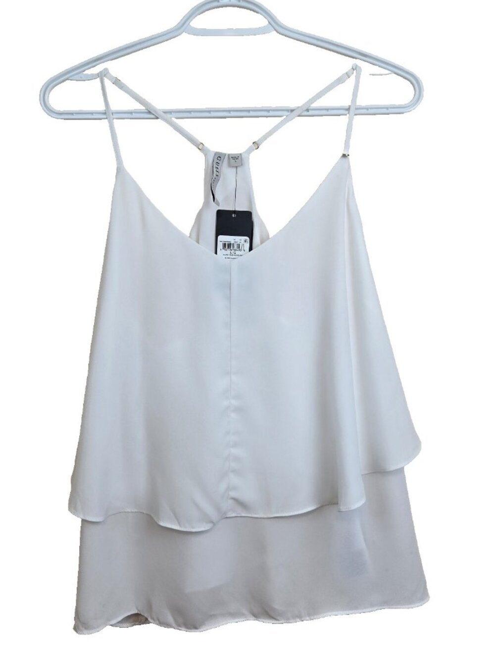 Guess Women's White Large Sleeveless Top L New With Tags